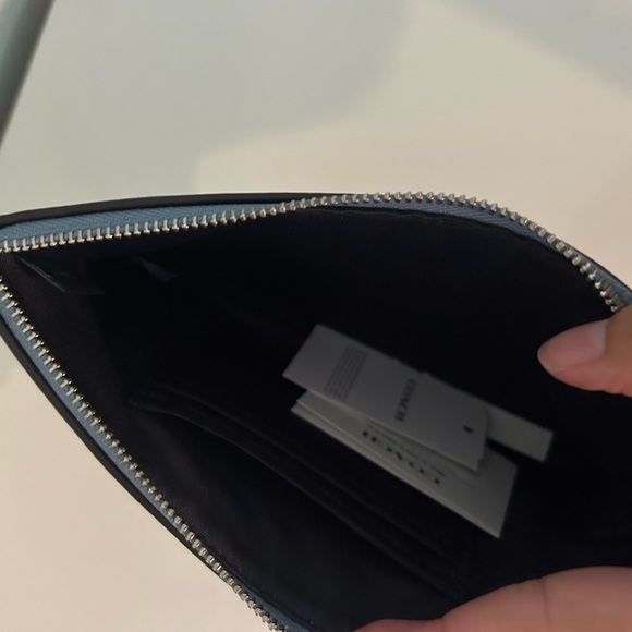 Coach Blue Large Corner Zip Wristlet - Picture 6 of 6